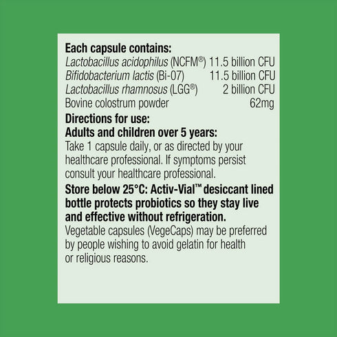 Ultra Flora Balance Probiotic 60 Caps ingredients Matakana Pharmacy